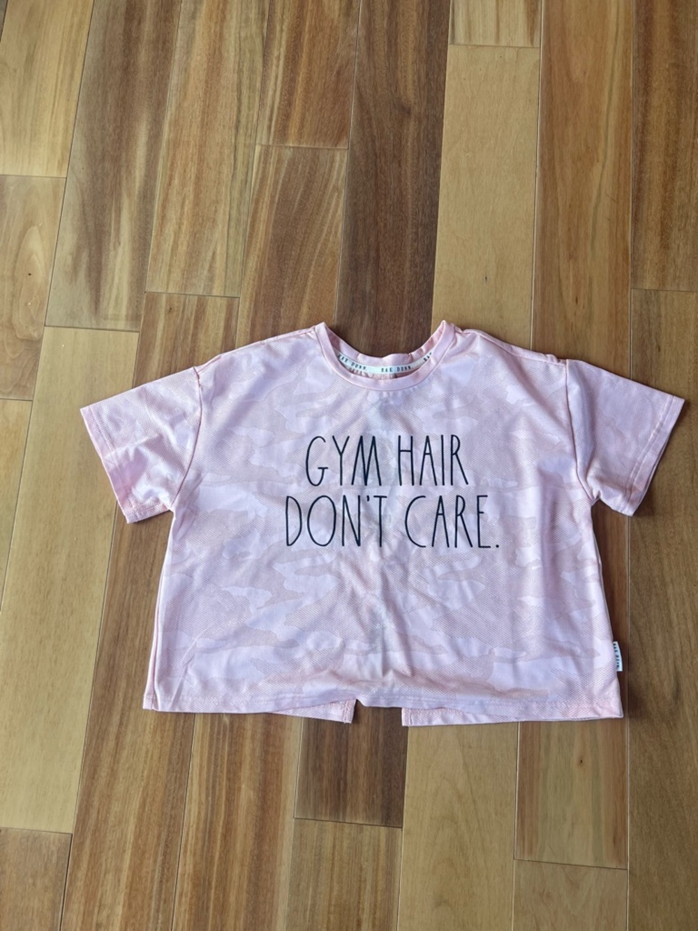 Rae Dunn Pink Cropped Tee